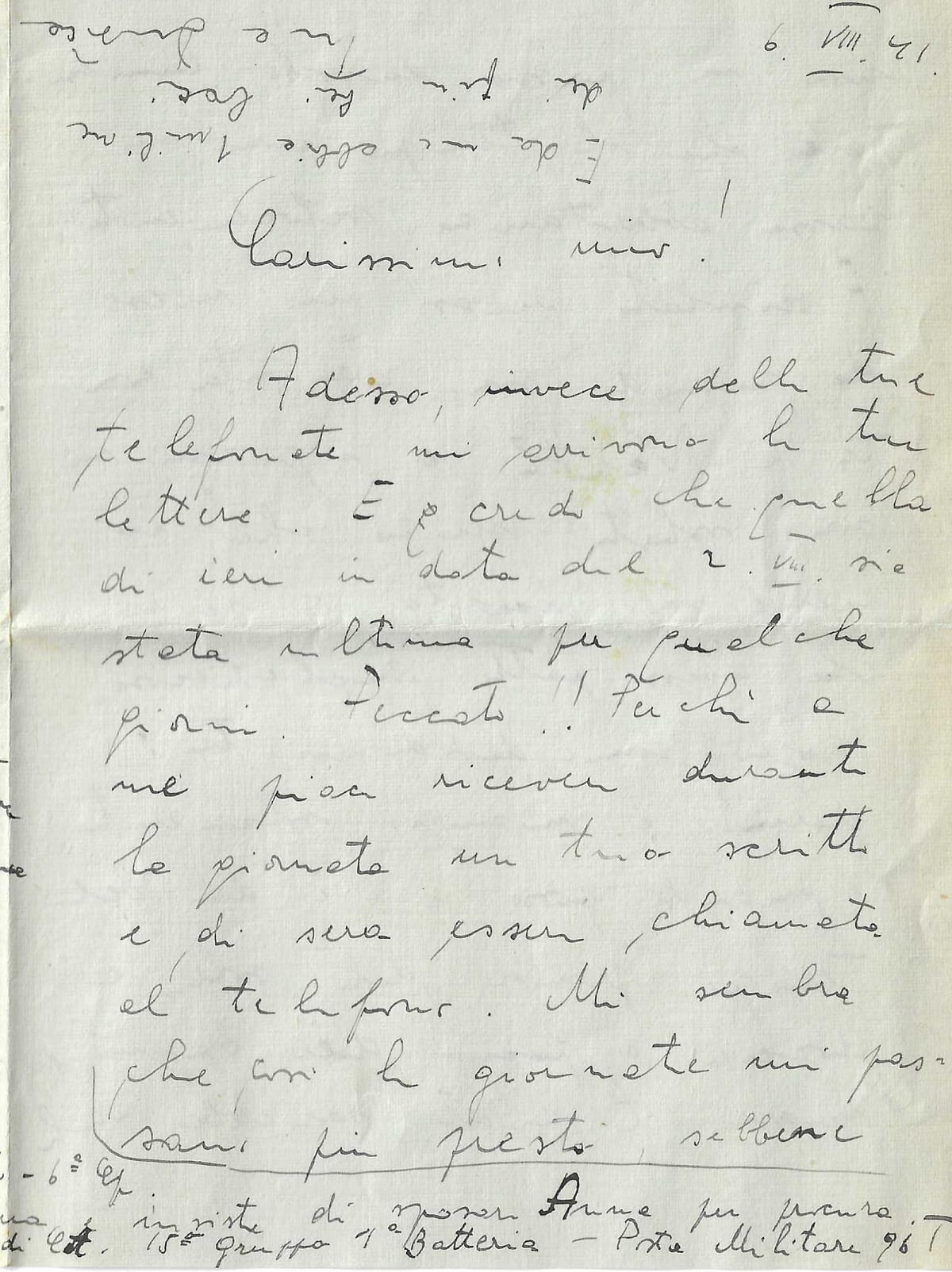 1941-08-06 - Lettera da Ksenija a Luigi